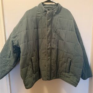 Torrid Sage Green Cotten Quilted Jacket